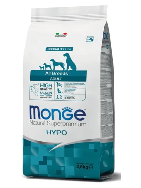 MONGE D SPREM AB -ADULT HYPO-SALMON&TUNA 2,5KG