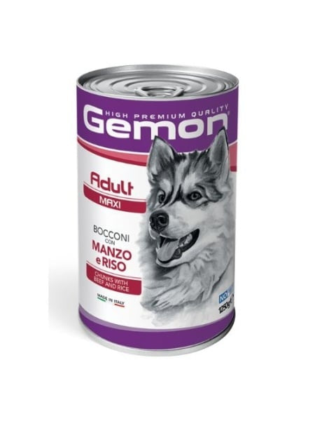 GEMON D CHUNKS ADULT MAXI BEEF&RICE 1250GR