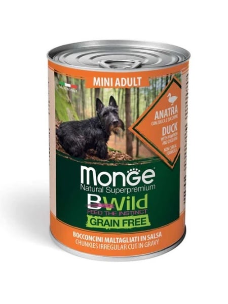 MONGE D BWILD GF C-CHUNKS MIN AD.-DUCK PUMP&ZUCC 400GR