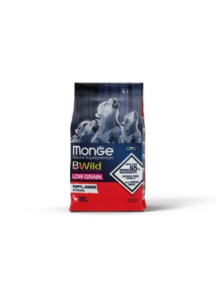 MONGE D BWILD LOW GRAIN AB DEER-PUPPY&JUNIOR 2,5KG